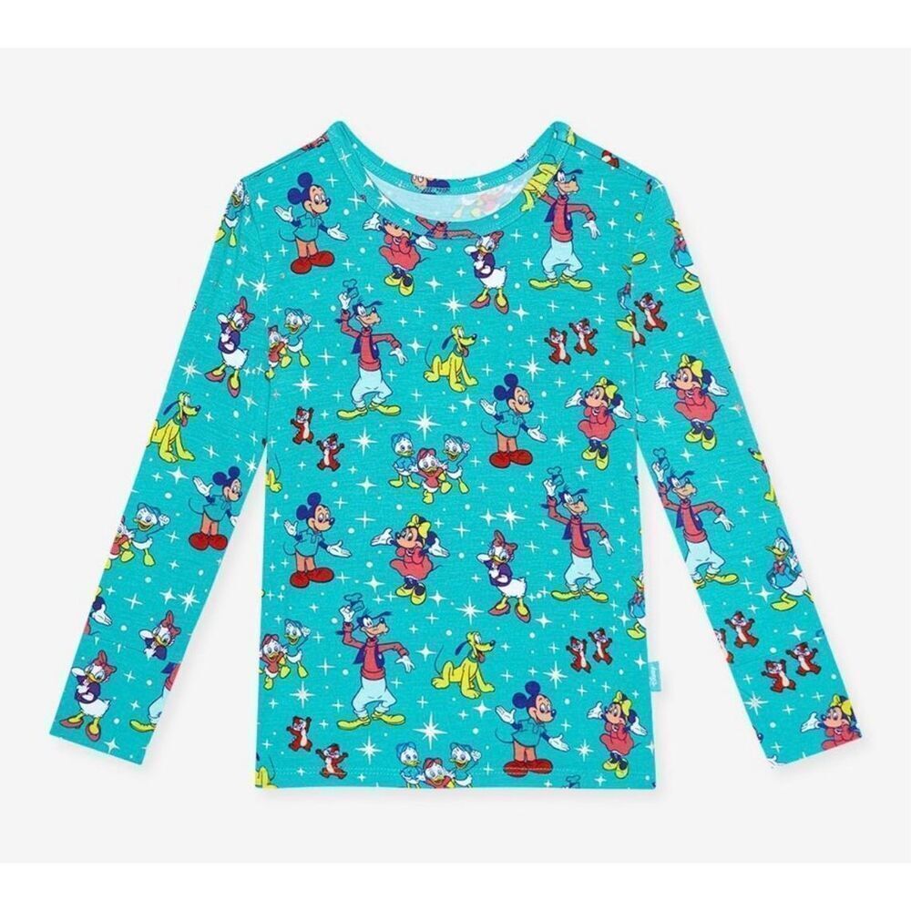 Posh Peanut Disney100 Long Sleeve Pajama Top Only Bundle of Two Youth Sz 10-12Y